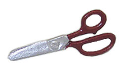 Dollhouse Miniature Red Handle Scissors
